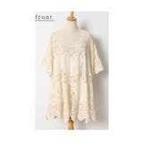 花模様浮き立つ透かし編みレースチュニック レディース ファッション | Sawa a la mode | 詳細画像20 