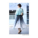 爽やかブルーが目を惹く英字ロゴボウタイブラウス レディース ファッション | Sawa a la mode | 詳細画像7 