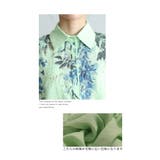 季節感じるパステルカラーを纏うリーフ柄シャツチュニック レディース ファッション | Sawa a la mode | 詳細画像4