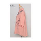 季節感じるパステルカラーを纏うリーフ柄シャツチュニック レディース ファッション | Sawa a la mode | 詳細画像21