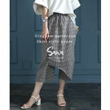 綺麗めコンサバティブな巻きスカート風ギンガムパンツ レディース ファッション | Sawa a la mode | 詳細画像1 