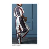 レトロモダンな掠れペイントの魅力ストライプ柄オールインワン レディース | Sawa a la mode | 詳細画像7 