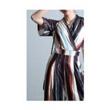 レトロモダンな掠れペイントの魅力ストライプ柄オールインワン レディース | Sawa a la mode | 詳細画像8 