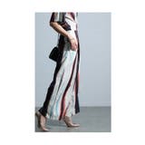 レトロモダンな掠れペイントの魅力ストライプ柄オールインワン レディース | Sawa a la mode | 詳細画像9 