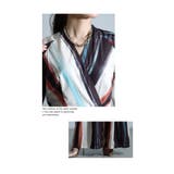レトロモダンな掠れペイントの魅力ストライプ柄オールインワン レディース | Sawa a la mode | 詳細画像12 