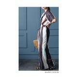 レトロモダンな掠れペイントの魅力ストライプ柄オールインワン レディース | Sawa a la mode | 詳細画像15 