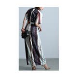 レトロモダンな掠れペイントの魅力ストライプ柄オールインワン レディース | Sawa a la mode | 詳細画像19 