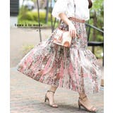 アンティークな花模様のティアードロングスカート レディース ファッション | Sawa a la mode | 詳細画像1