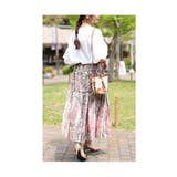 アンティークな花模様のティアードロングスカート レディース ファッション | Sawa a la mode | 詳細画像9