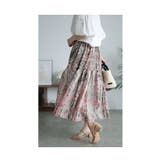 アンティークな花模様のティアードロングスカート レディース ファッション | Sawa a la mode | 詳細画像10