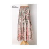 アンティークな花模様のティアードロングスカート レディース ファッション | Sawa a la mode | 詳細画像21