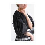 ふんわり袖にレースが靡く異素材ドッキングトップス レディース ファッション | Sawa a la mode | 詳細画像16 