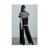 綺麗見えするカジュアル切替ボーダーセットアップ レディース ファッション | Sawa a la mode | 詳細画像10