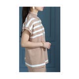 綺麗見えするカジュアル切替ボーダーセットアップ レディース ファッション | Sawa a la mode | 詳細画像17