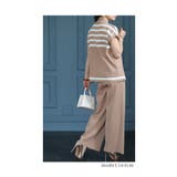 綺麗見えするカジュアル切替ボーダーセットアップ レディース ファッション | Sawa a la mode | 詳細画像18