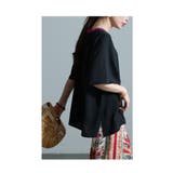 コーデを選ばない万能さ配色ライントップス レディース ファッション | Sawa a la mode | 詳細画像9