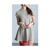ペプラムの様にふんわり広がるワッフルニットチュニック レディース ファッション | Sawa a la mode | 詳細画像8