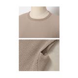 ペプラムの様にふんわり広がるワッフルニットチュニック レディース ファッション | Sawa a la mode | 詳細画像24