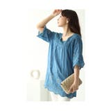 浮き咲く花刺繍レースのコットンシャツブラウス レディース ファッション | Sawa a la mode | 詳細画像9 