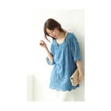 浮き咲く花刺繍レースのコットンシャツブラウス レディース ファッション | Sawa a la mode | 詳細画像16 
