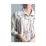 品格纏うカジュアル感スカーフ柄ポロトップス レディース ファッション | Sawa a la mode | 詳細画像18