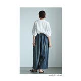 アジアンな花刺繍咲くデニムワイドタックパンツ レディース ファッション | Sawa a la mode | 詳細画像19 