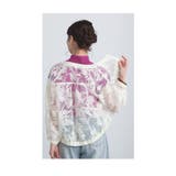 花模様が浮かび上がる上品シアージャケット レディース ファッション | Sawa a la mode | 詳細画像7