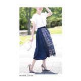 エレガントなレースが重なるバックプリーツスカート レディース ファッション | Sawa a la mode | 詳細画像11