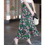 日差しに映えるボタニカルフレアスカート レディース ファッション | Sawa a la mode | 詳細画像1 