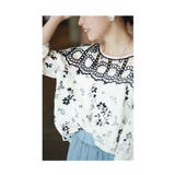 360度囲む刺繍レースの花柄シャツブラウス レディース ファッション | Sawa a la mode | 詳細画像15