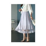 爽やかな風を感じるシフォン切替フレアスカート レディース ファッション | Sawa a la mode | 詳細画像19 