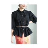 胸元に流れ咲く花ビジューの煌きシャツブラウス レディース ファッション | Sawa a la mode | 詳細画像10 