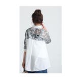 カットワークレースの切替シャツチュニック レディース ファッション | Sawa a la mode | 詳細画像7