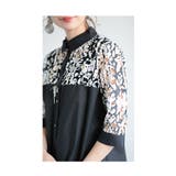 カットワークレースの切替シャツチュニック レディース ファッション | Sawa a la mode | 詳細画像15