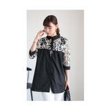 カットワークレースの切替シャツチュニック レディース ファッション | Sawa a la mode | 詳細画像19