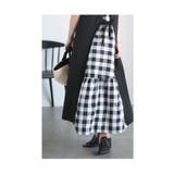 ギンガムチェックがふわり揺れる切替ロングワンピース レディース ファッション | Sawa a la mode | 詳細画像9