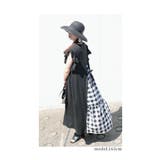 ギンガムチェックがふわり揺れる切替ロングワンピース レディース ファッション | Sawa a la mode | 詳細画像19