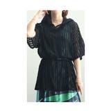 垢抜けエアリーを纏うストライプ柄フーディトップス レディース ファッション | Sawa a la mode | 詳細画像10