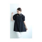 デコルテレースとリボンのコットンシャツチュニック レディース ファッション | Sawa a la mode | 詳細画像12