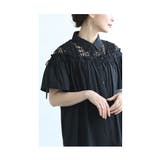 デコルテレースとリボンのコットンシャツチュニック レディース ファッション | Sawa a la mode | 詳細画像13