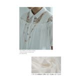 デコルテレースとリボンのコットンシャツチュニック レディース ファッション | Sawa a la mode | 詳細画像15