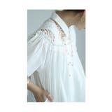 デコルテレースとリボンのコットンシャツチュニック レディース ファッション | Sawa a la mode | 詳細画像17