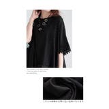 アシンメトリーレース使いの麻混ブルオーバーチュニック レディース ファッション | Sawa a la mode | 詳細画像4