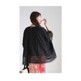 アシンメトリーレース使いの麻混ブルオーバーチュニック レディース ファッション | Sawa a la mode | 詳細画像7