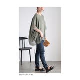 アシンメトリーレース使いの麻混ブルオーバーチュニック レディース ファッション | Sawa a la mode | 詳細画像11