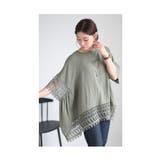 アシンメトリーレース使いの麻混ブルオーバーチュニック レディース ファッション | Sawa a la mode | 詳細画像13