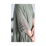 アシンメトリーレース使いの麻混ブルオーバーチュニック レディース ファッション | Sawa a la mode | 詳細画像16