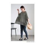 アシンメトリーレース使いの麻混ブルオーバーチュニック レディース ファッション | Sawa a la mode | 詳細画像17