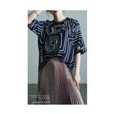 個性着飾るレトロモダン幾何学カットソー レディース ファッション | Sawa a la mode | 詳細画像11