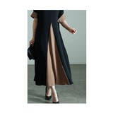 スタイリッシュに華奢見え配色Aラインワンピース レディース ファッション | Sawa a la mode | 詳細画像8 